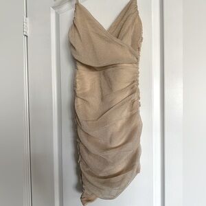 Shimmery spaghetti strap dress